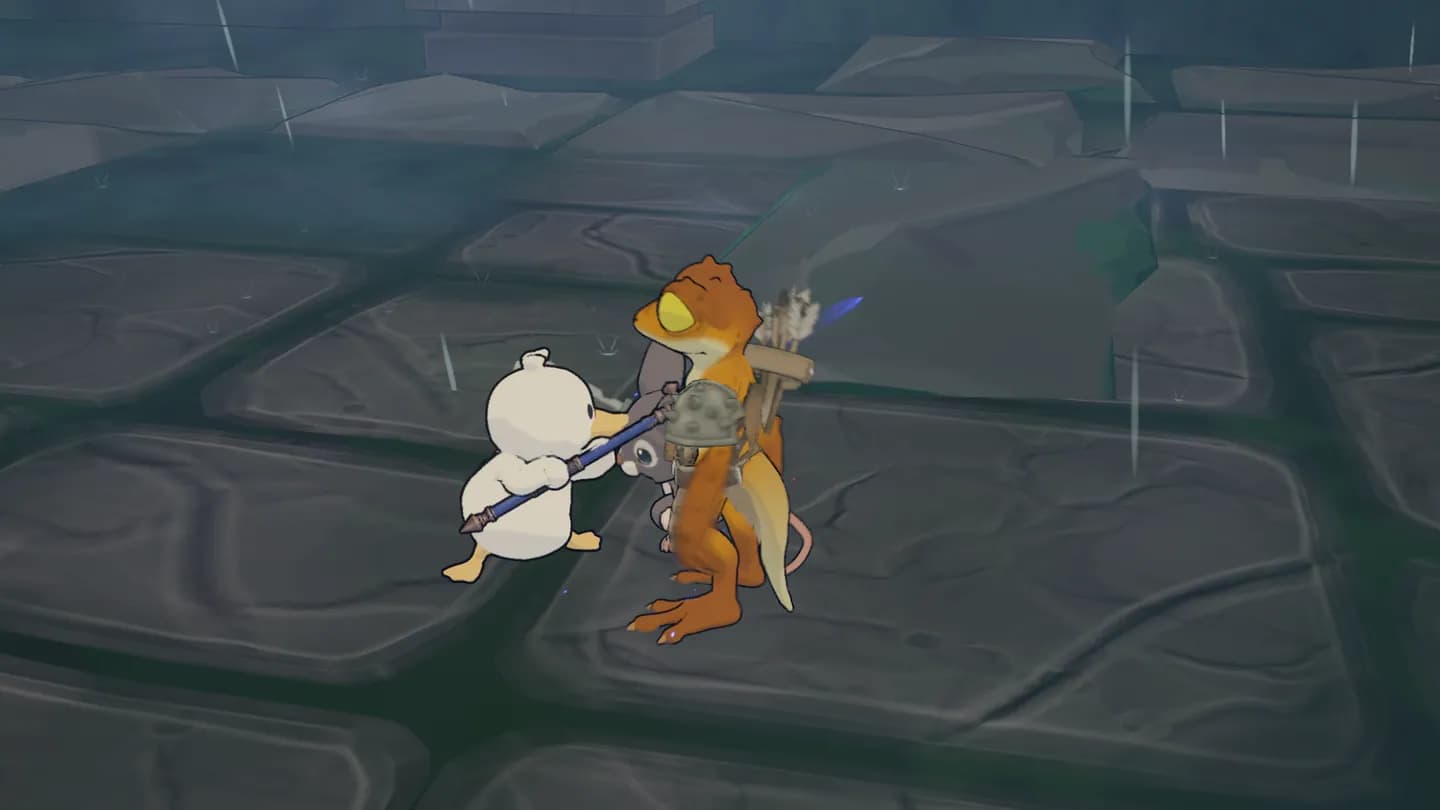 Spear combat in the ruins